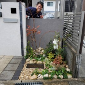 姫路市小さな花壇の植栽工事