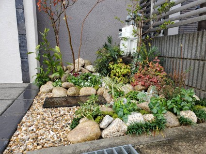 姫路市小さな花壇の植栽工事