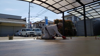 姫路市外構｜カーポート下部土間コンクリート