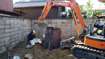 和庭リフォーム｜庭石移設工事