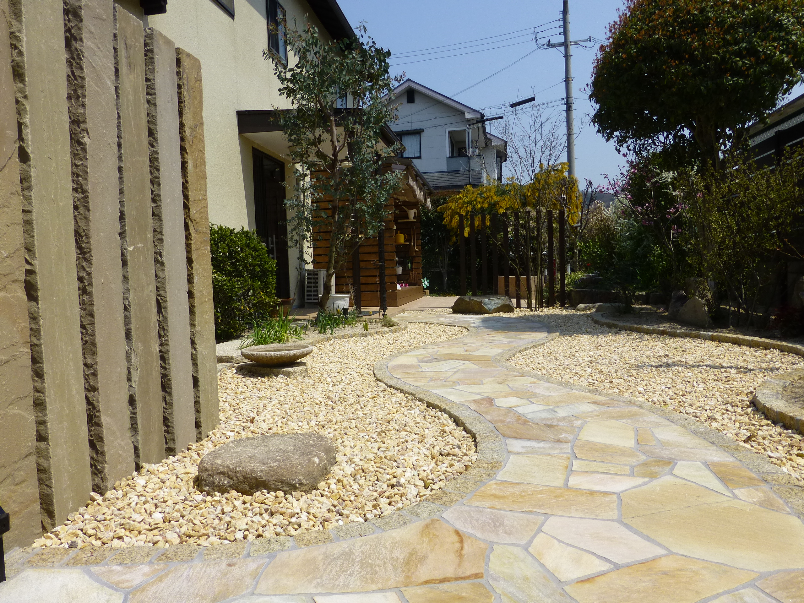 石貼りアプローチ