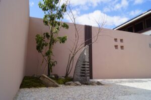 創作置き灯篭のある粋な和の坪庭 姫路市M様邸