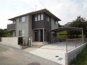 キャトルクレーレンガキューブで仕上げたモダンオープン外構 神崎郡市川町H様邸