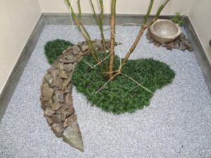 スッキリとした和モダンな坪庭　宍粟市山崎町　Ｃ様邸