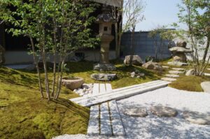 京風の苔のある上品な和の庭　姫路市Ｎ様邸