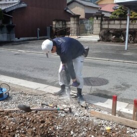 姫路外構｜道路境界縁石解体撤去