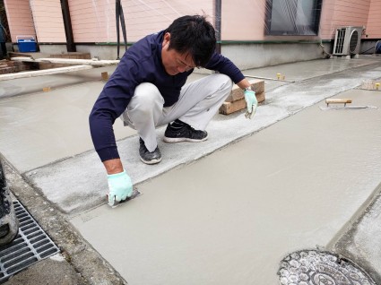 姫路市駐車場土間コン工事