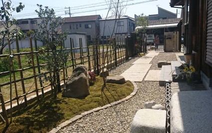 姫路市和風庭園｜和風のアプローチ工事