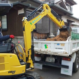 姫路市和庭リフォーム工事｜庭石撤去工事