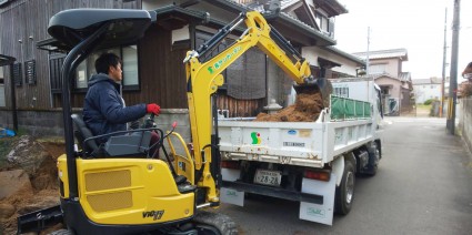 姫路市和庭リフォーム工事｜庭石撤去工事