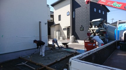 姫路市駐車場土間コン工事